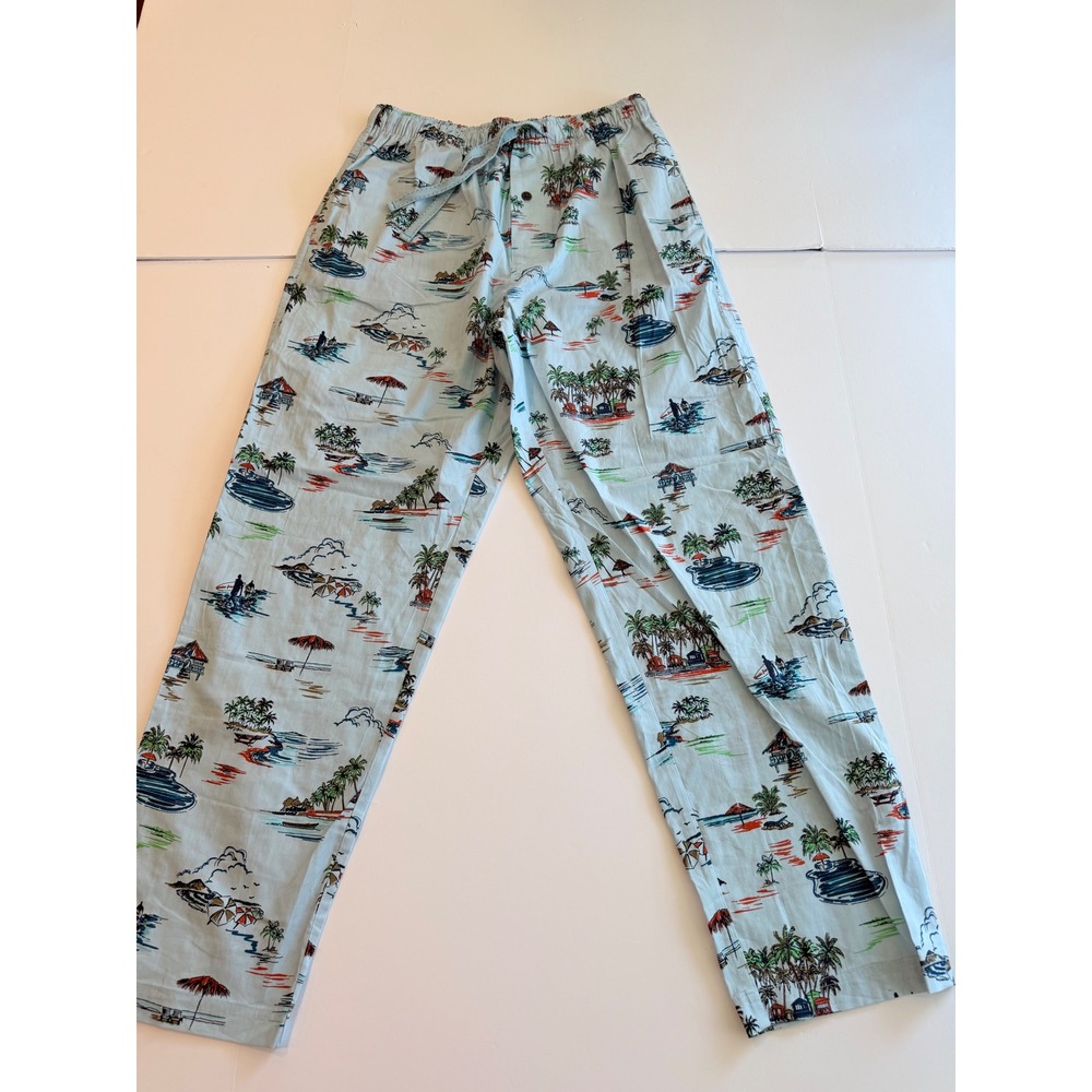 Tommy Bahama Mens Pajama Pants Medium‎ Tropical Beach Cotton Lounge Sleepwear